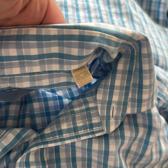 Michael Kors Men’s button up shirt. Dress shirt.  Size 16, 34/35.  Bright blue. - Picture 5 of 5